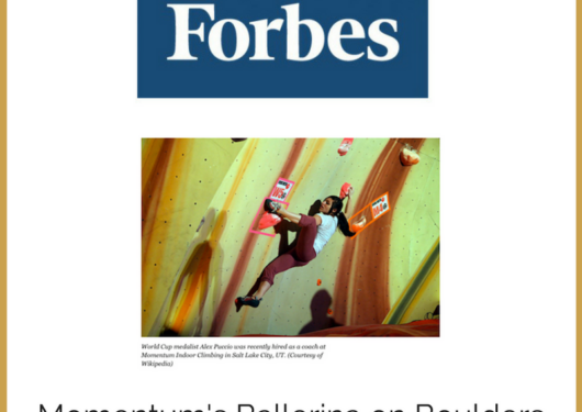 Forbes: Momentum Indoor Climbing’s Ballerina on Boulders, Alex Puccio