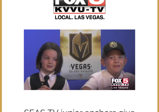 SEAS junior anchors give weather update for Vegas Golden Knights game
