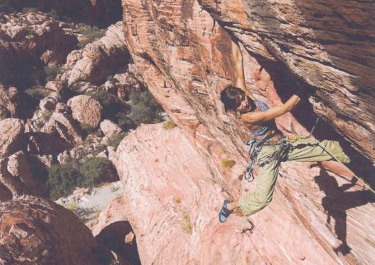 Stephanie climbing