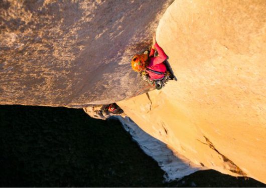 Libby Sauter rock climbing